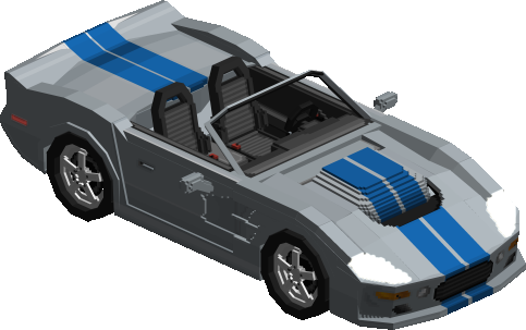 1998/1999 Shelby Series 1 Silver with Blue Stripes preview