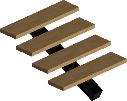 Black Metal Wooden Stairs preview