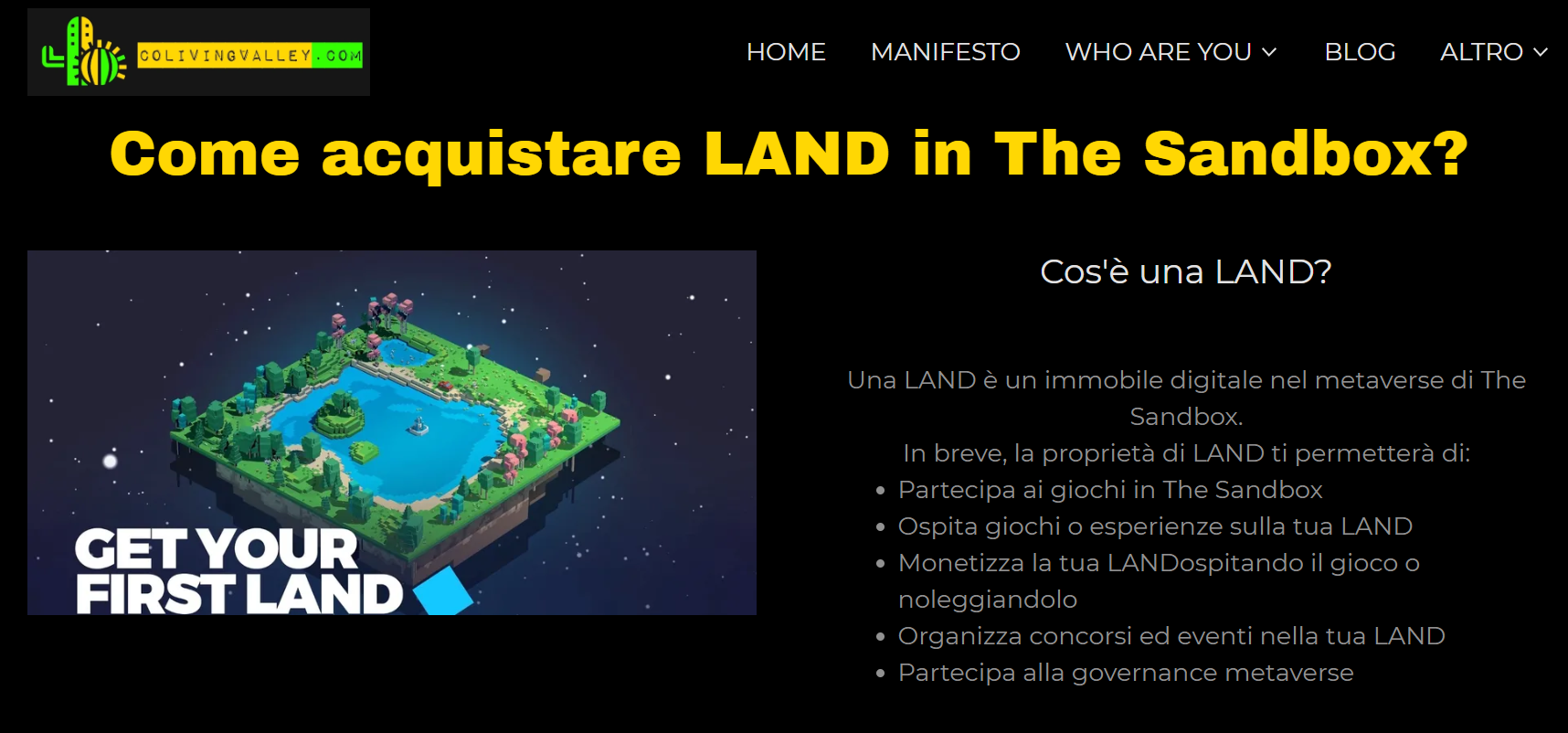 The Sandbox Metaverse Map